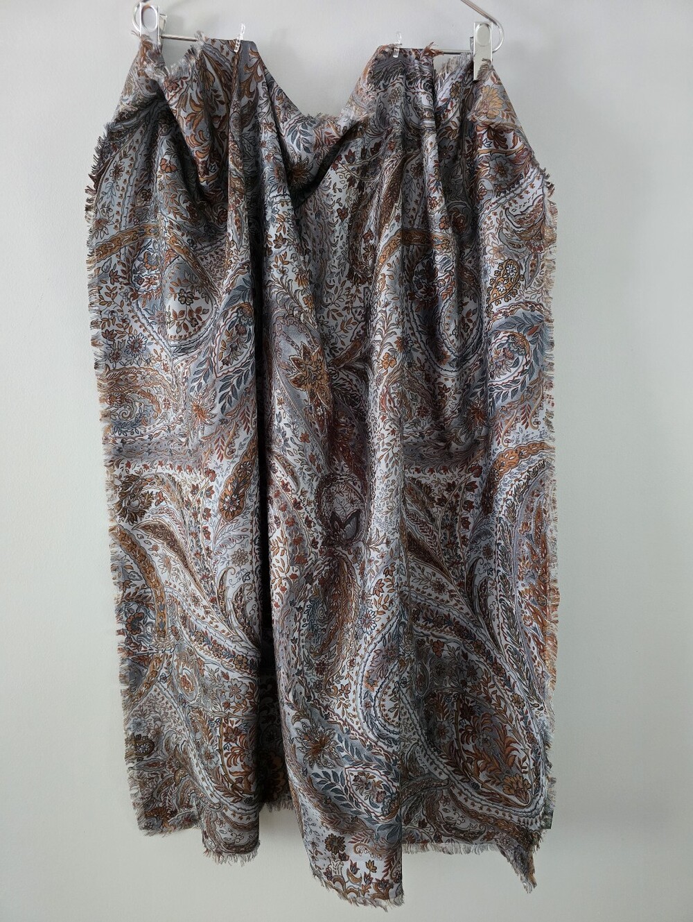 Lauren Ralph Lauren 100% Silk Large Square Paisley Scarf - Picture 3 of 6